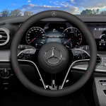 38CM Auto roolikatte nahkkate Autode siseviimistluse tarvikud Mercedes Benz AMG GLE GLS CLA CLE GLC CLS GLA W223 W213 W206 jaoks Round black A