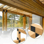 Pistikupesa Reguleeritavad Pergola Klambrid Tugevad Korrosioonikindlad Pergola Komplektid Must Kruviklambriga Tugipost Terrassipost Black