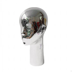 Mannequin Head Hat Caps wighairpiece Display Holder Professional Convenient for Shopping Mall, silvercolored