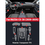 Kriimustusvastane Auto Sisekeskkonna Keskpaneeli Meediapaneeli Navigatsiooni TPU Kaitsekile MAZDA CX-30 2024 jaoks Left rudder driving