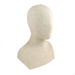 Head - Male GFRP Stand and Holder , Display s, Hat, for Salon Display, Store, linen cloth