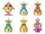 Sailor Moon Prism Power Dome Gachapon t&auml;iskomplekt 6 tk