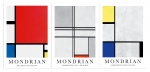 Zestaw plakat&oacute;w mondrian kompozycje 21x29,7 cm A4