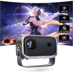 BAZARLAND30 Videoprojecteur 360&deg;Rotating Jimveo Mini retroprojecteur Portable 13000L FHD1080P WiFi6 Bluetooth HomeCin&eacute;ma 4K