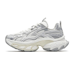 Anta Synthetic Leather, Textile Cushioning Height Increasing Abrasion Resistant Low top Chunky Sneakers Women's 122618899-2 38.5 white