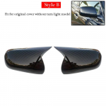 For Toyota Camry 6 xv40 Mark X / Reiz Car Rearview Side Mirror Cover Wing Cap Exterior Door Housing Shell Trim ABS Sticker No Light Carbon