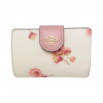 Coach Keskmine rahakott 13 Hobune ja vanker Logo Lilleline tr&uuml;kis M&uuml;ndikott Naiste rahakotid Valge Roosa C3284-IMCAH Basic Set (Bag+Dust Bag)