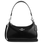 Coach Teri 25 Logo T&otilde;mblukuga Nahast Crossbody &Otilde;lakott Keskmine Naiste kotid Must CV938-SVBK Basic Set (Bag+Dust Bag)
