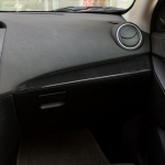2 tk auto salongi armatuurlaua paneeli katte liistud raamid sobivad Mazda 3 2010 2011 2012 2013 vasakpoolse rooliga musta s&uuml;sinikkiu jaoks