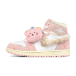 Jordan Air Jordan 1 High top Vintage Basketball Shoes Women's White Pink FD2596-600(Team116-AJ) 39