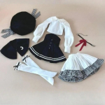 Uus Saabunud 1/4 Nuku R&otilde;ivakomplekt 45cm BJD Nuku jaoks Moodsad R&otilde;ivad T&uuml;drukute M&auml;nguasjad Riidessepanek M&auml;ngumaja Nuku Aksessuaarid, Nukk Ei Ole Kaasas for 45cm doll must