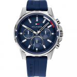 Tommy Hilfiger Mason Sinine Silikoon/Kummist Rihm Meeste Kvartsikell 1791791 sinine