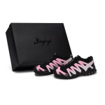 SALOMON XA PRO 3D 811 Manufacturing, Cat Paw Sweetheart Low top Outdoor Shoes Unisex Black Pink Silver 491274(Team80-S-BOX) 41⅓ black