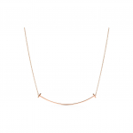 Tiffany & Co. T-sarja naerun&auml;o kaunistusega 18K kullast kaelakee Naiste kaelakee Roosa-kuld 35189432,67513436 Box (Style Random),Standard