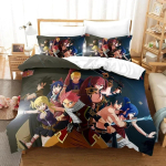 3D Prindi Anime Fairy Tail Natsu Voodipesu Komplekt &Uuml;he/Kahekohaline Suurus Tekikott Padjap&uuml;&uuml;r Poistele T&uuml;drukutele Lastele T&auml;iskasvanutele Kodu 70x133cm 2pcs