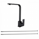 360&deg; p&ouml;&ouml;rlev k&ouml;&ouml;gisegisti joogivee &uuml;he auguga must kuum ja k&uuml;lm puhas vesi valamud tekile paigaldatud segisti kraan must