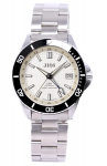 JIOS GMT 104 GMT Automaatne roostevabast terasest safiirklaasiga [JIOS] DIVER'S Sukeldujakell, Jaapan, Kell, Meeste, Rihm, Klaas, Valge valge