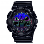 Casio G-SHOCK Meeste Vaik 200M Veekindel Digitaalne P&otilde;rutuskindel Kvartsikell GA-100RGB-1A must