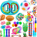 Chennyfun Fidget m&auml;nguasjade komplekt, 26 tk karbiga Fidget m&auml;nguasjade pakk, sensoorsed m&auml;nguasjad autismile ja ADHD-le, Fidget m&auml;nguasi Maagiline Burgeri kuubik, V&auml;rviline pall L&otilde;&otilde;gastav