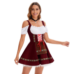 2026 Oktoberfesti Dirndli kost&uuml;&uuml;m: Mitmev&auml;rviline Saksa Cosplay Kleit M&uuml;ncheni Etendusteks 3XL brown