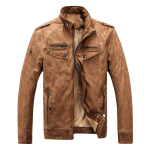 CHEST Temperament s&uuml;gisene talvejope Meeste tikitud pesapallijope Slim Fit College meeste luksuslik villane Pilot nahkjakk 4XL brown