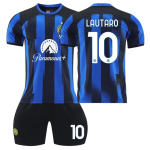 2324 Inter Milano Kodus Laste &Otilde;pilase T&auml;iskasvanu Komplekt S&auml;rgid Meeskonna Vormiriietus R&uuml;hmaminek Meeste Naiste Jalgpallif&auml;nni Versioon 24 #Height 140-150cm