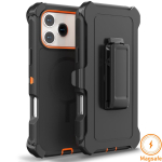 Armor OTT Defender Box Magnetiline telefoni&uuml;mbris IPhone17 Pro Max Air 16 15 14 13 12 jaoks Magsafe jaoks Tugev P&otilde;rutuskindel Klambriga Kate iPhone17 black