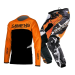 Motokrossi riietekomplekt lastele Noorte s&auml;rgi ja p&uuml;kste komplektid laps roheline Mootorratta must 3 4 5 6 7 8 9 10 aastat Maastikus&otilde;idu &uuml;likond sinine oranž Enduro kross poiss t&uuml;druk L-24