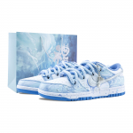 Nike Dunk Dreamy Ocean's Heart Libisemisvastased Kulumiskindlad Madalad Tallaosas Skateboardikingad Unisex Valge Sinine H&otilde;bedane DD1873-402(Team626-) 35.5