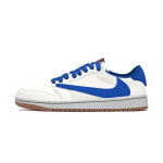 Travis Scott x Jordan Air Jordan 1 madalad Vintage Korvpallijalatsid Unisex Beež Sinine DZ4137-700(Meeskond-)-Juhuslikud pakendikotid 35.5