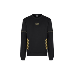 Emporio Armani EA7 T&auml;htede ja numbrite triipudega kampsun &Uuml;mmarguse kaelusega Pikkade varrukatega Vabaaja dressipluus Meeste dressipluus Must 6LPM02-PJ16Z-0208 M black