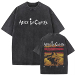 Pestud Vintage Rockib&auml;ndi Alice in Chains Dirt Albumi Graafilise Tr&uuml;kiga T-s&auml;rk Meestele Naistele Gooti Punk T&auml;navastiilis &Uuml;legabariidilised T-s&auml;rgid Streetwear M black