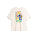 Li Ning X Disney Koost&ouml;&ouml; &Uuml;mar kaelusega Pullover Vabaaja Kootud Spordi L&uuml;hikeste Varrukatega T-s&auml;rk Meeste T-s&auml;rk Off-White ATSU159-6 XL