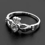 925 Sterling H&otilde;be Iiri Claddagh Tsirkoonidega S&otilde;rmus Naistele Meestele V&otilde;lud S&uuml;da Kroon S&otilde;rmuses&otilde;rmused Pulmat&otilde;otus Armastus Ehted Kingitus 7