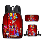 Digitaalne tsirkus Laste koolikott H&auml;mmastav digitaalne tsirkus &Otilde;pilase seljakott 16inch three-piece set black