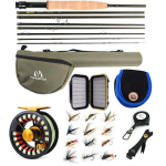 M MAXIMUMCATCH Maxcatch Alltime Traveler Lennuk&auml;pp 9 jalga Kompaktne reisilennuk&auml;pp Cordura toruga Lennukalap&uuml;&uuml;k 6wt - 8-osaline (Suurused 5/6/8wt) (K&otilde;igi aegade