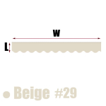 Kohandatud suurus Veekindel kang &Uuml;hev&auml;rviline Beež Hall Roheline Poekardin Laineline Valance Asendus P&auml;ikesekate Varikatus Terrassi Varikatus (W)146cm x (L)19cm beež