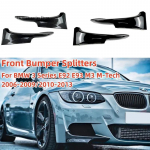 Esip&otilde;rniku huulkerekomplekt BMW 3. seeriale E92 E93 M3 M-Tech 2006-2009 / 2010-2013 Udutule katte liistud Esipoolsed canardid Splitter Glossy Black 06-09