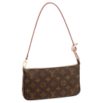 Louis Vuitton Klassikaline Monogramm L&otilde;uend Nahkdetailidega &Otilde;lakott Naiste K&auml;ekotid Pruun M40712 Basic Set (Bag+Dust Bag) brown