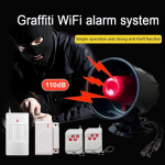 Traadita k&otilde;rge detsibelliga WiFi sireen: Kodu turvalisuse vargusvastane alarms&uuml;steem WIFI speaker + EU power adapter + 1 remote