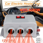 400W-600W 12V/24V Autosoojendi Ventilaator Sulataja Udutaja Jahuti Kuivati Defroster Auto Kaasaskantav K&uuml;ttekeha Autosoojendi Autotarvikud 24V black