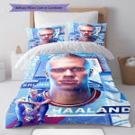 Haalandi jalgpallivoodipesu Tekikott Komplekt Tekikott Padjap&uuml;&uuml;r Kodukaunistus S&uuml;nnip&auml;evakingitus (1 * tekikott + 2 * padjap&uuml;&uuml;ri, ilma s&uuml;damikuta) 135x200cm