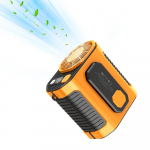 Kaasaskantav taljeventilaator, 5000 mAh laetav miniventilaator, k&auml;ed-vabad turboventilaator &uuml;lipikaga