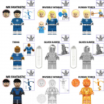 (9 tk Neli Fantastilist) 45 TK Fantastic Four Tulemees Kivimees Minifiguurid Ehitusklotsid Laste M&auml;nguasjad