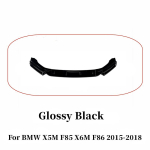 BMW X5M F85 X6M F86 2015-2018 jaoks 3 tk/komplekt Auto Esiosa Kaitseraua Huul L&otilde;ug Spoiler Kaitse V&auml;lisosa Tuuningtarvikud Glossy Black gray