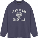 Fear of God Essentials Jersey Pikkade varrukatega T-s&auml;rk Merev&auml;esinine Meeste Topid Sinine 125HO244204F S