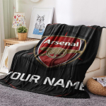 1 tk Kohandatud Nimega Arsenal ARSENAL Mustrilise Flanellkattega Tekk Sobib K&otilde;ikideks Hooaegadeks Kodu Dekooriks Soojus ja Mugavus Kingitused P&uuml;hade Kingitus_xia 80cm x 120cm brown