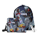 Klassikalised Yeeps Peitusem&auml;ng 3D Prindi 3 tk/komplekt &otilde;pilane Koolikotid S&uuml;learvuti P&auml;evakott Seljakott Diagonaalne &otilde;lakott K&uuml;ljekott black