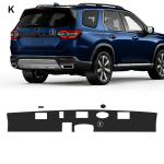 Honda Pilot 2023 2024 2025 jaoks TPU Auto Esitulede Tahavaatepeegli B C-sammaste Kaitsekile Eelt&ouml;&ouml;deldud Kriimustusvastane L&auml;bipaistev Suitsutatud Kleebis carbon trunk stripe gray