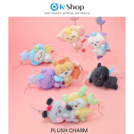 [Eeltellimus] ATEEZ X MIGHTEEZ [Rock The Stage] POP-UP MD (PL&Uuml;&Uuml;&Scaron;V&Otilde;LU) PLUSH CHARM-KKAMYO (WOOYOUNG) white